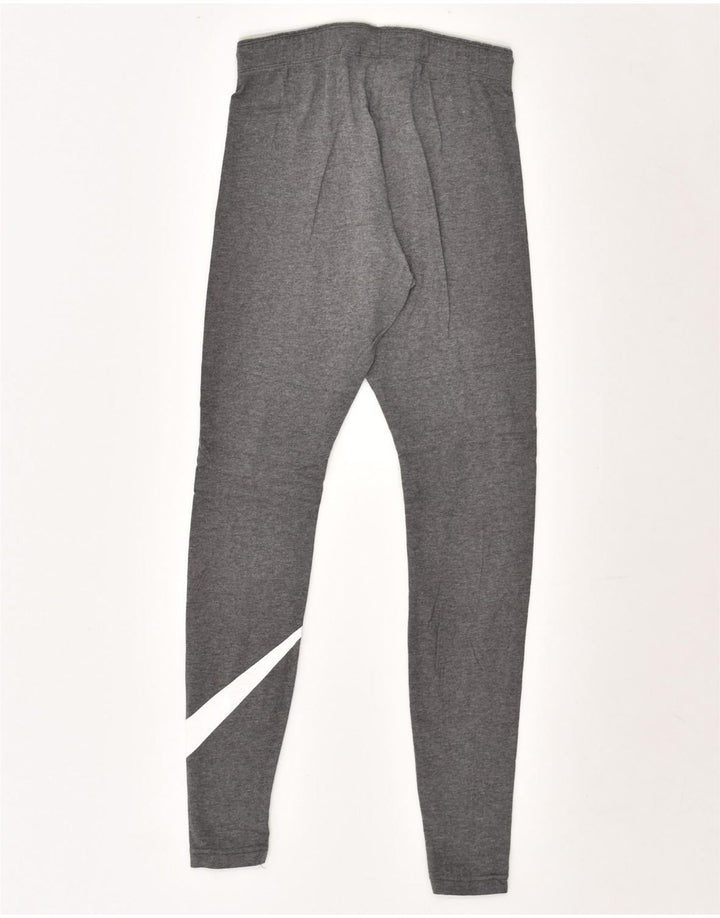 NIKE Womens Graphic Leggings UK 4 XS Grey Cotton | Vintage Nike | Thrift | Second-Hand Nike | Used Clothing | Messina Hembry 