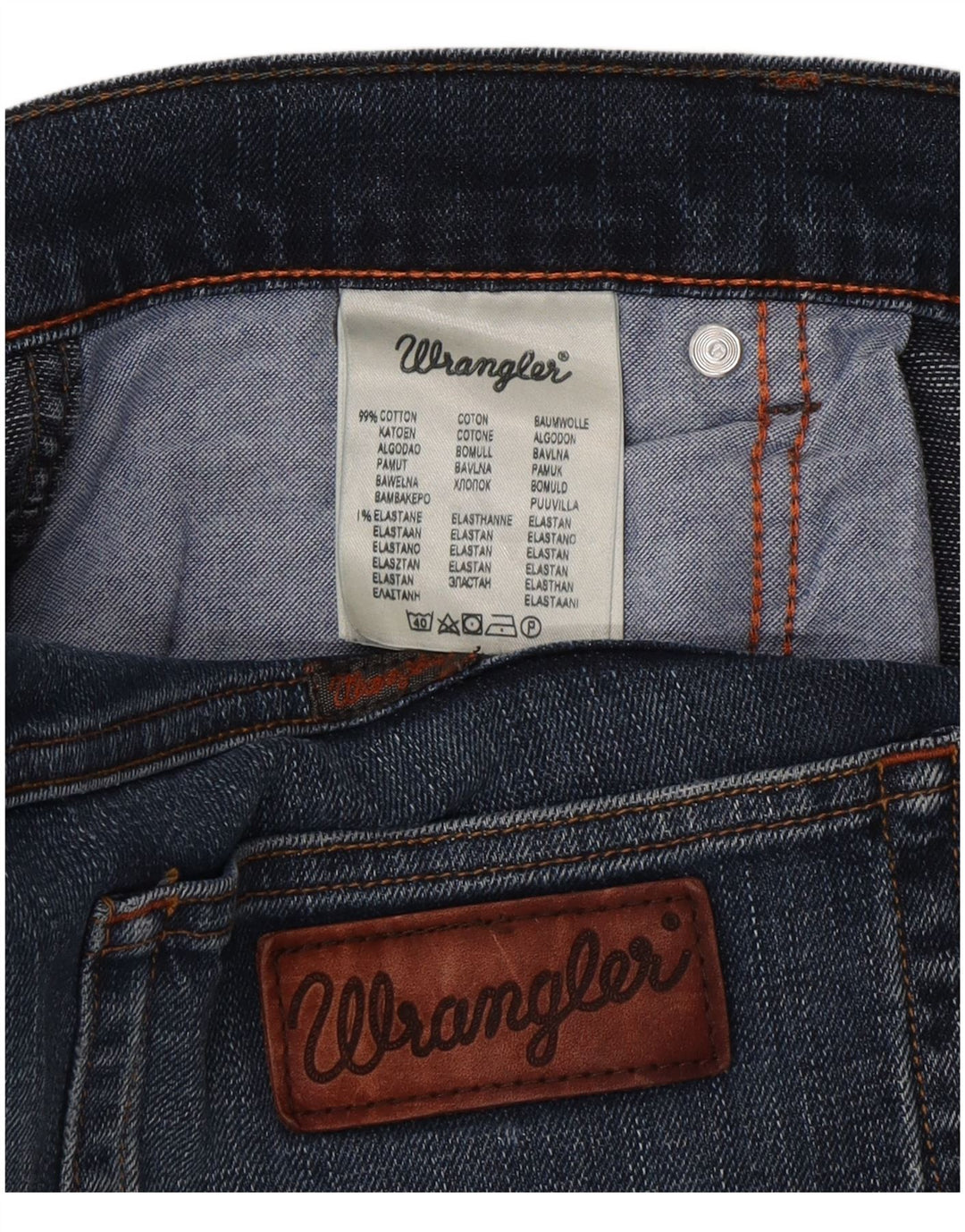 Vaqueros Wrangler Hombre Rectos W34 L30 Algodón Azul