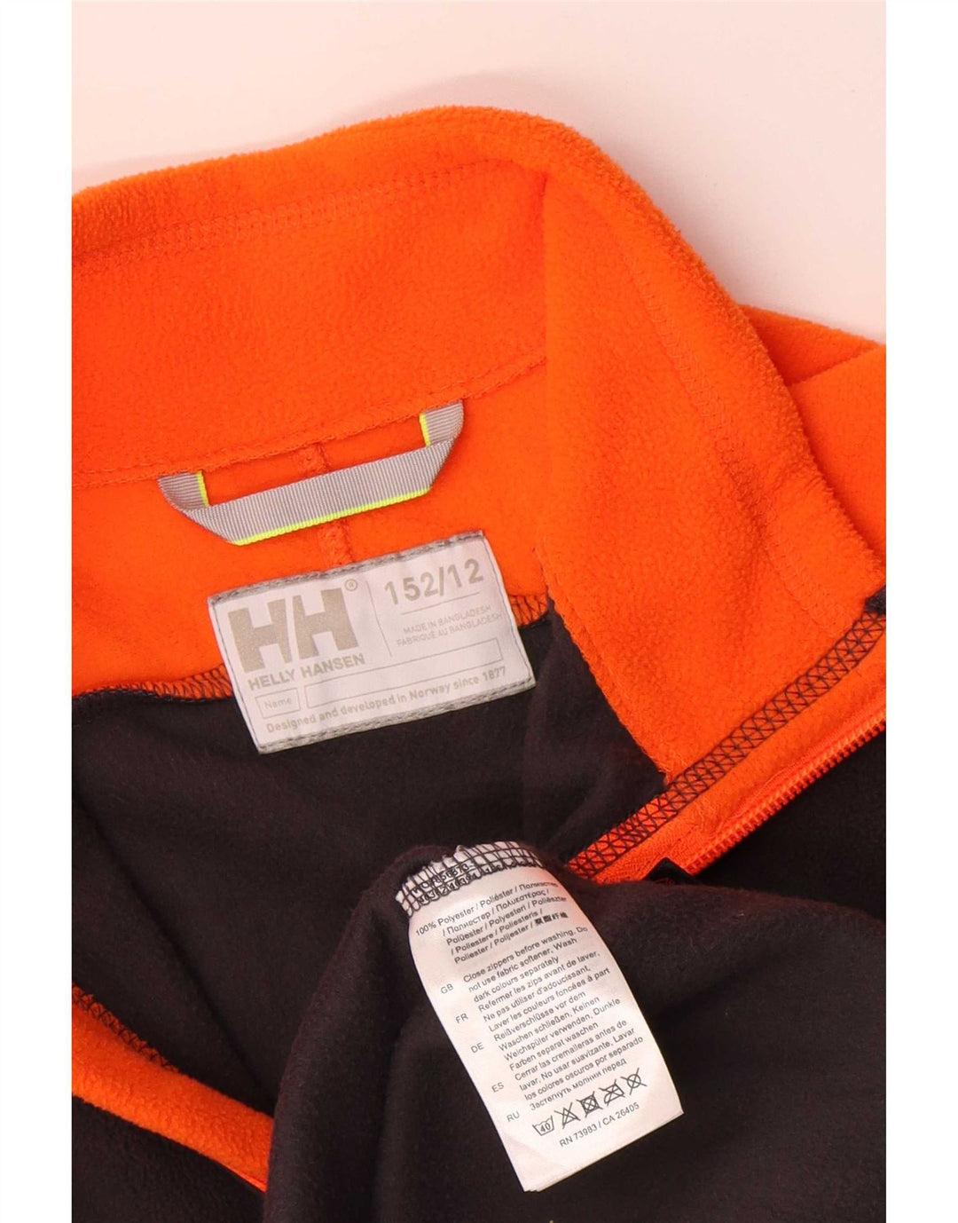 Helly Hansen Chaqueta polar para niño 11-12 años Negro Poliéster color block