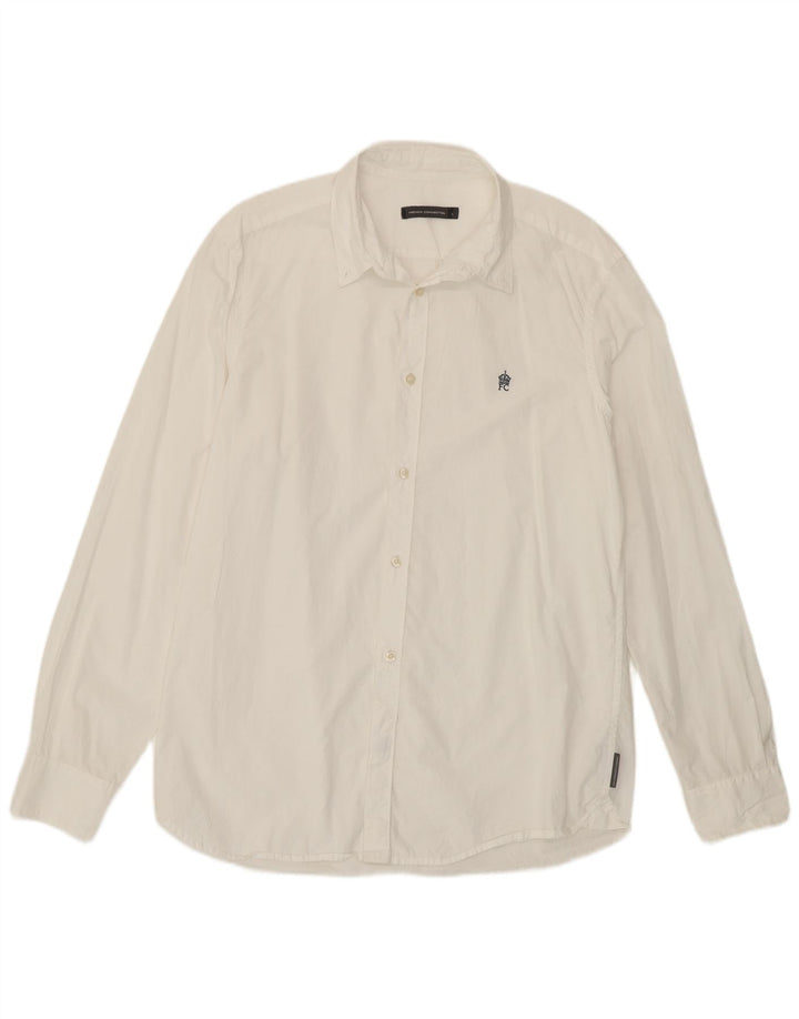 Camisa para hombre French Connection Grande de algodón blanco