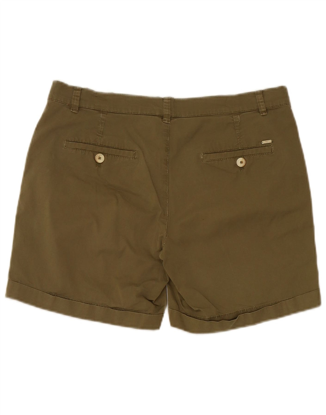 Massimo Dutti Pantalones cortos chinos para mujer EU 38 Small W28 Caqui