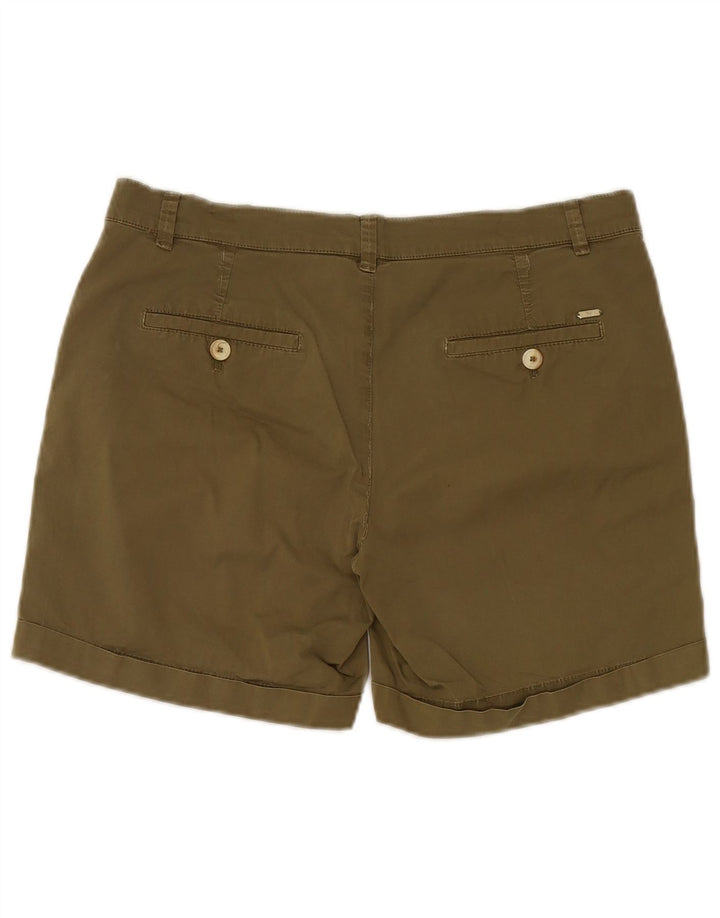 Massimo Dutti Pantalones cortos chinos para mujer EU 38 Small W28 Caqui