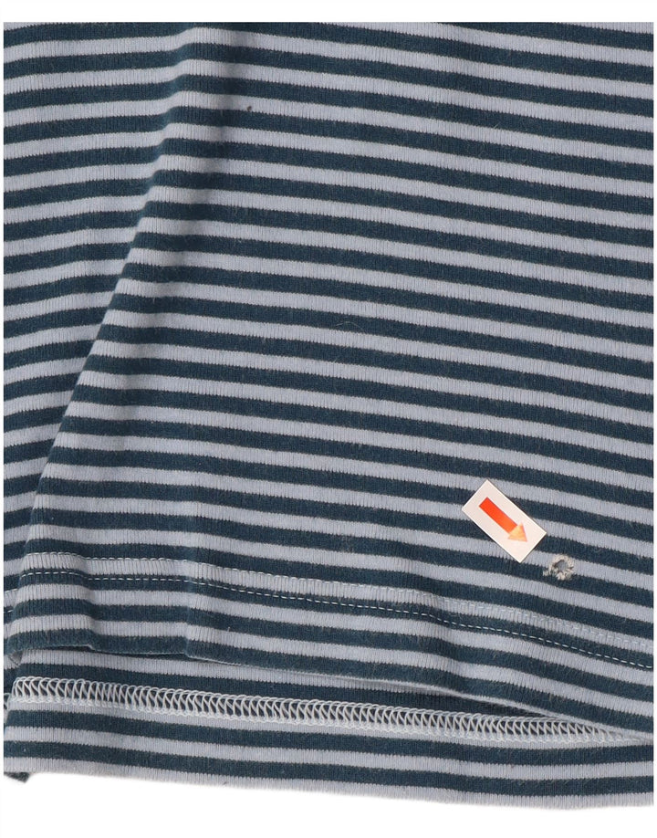 LACOSTE Top Mujer Manga Larga Talla 38 Algodón Rayas Azul Medio