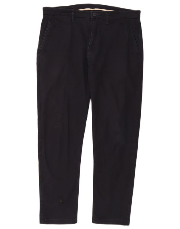 Zara Mens Slim Chino Pantalones EU 42 Large W32 L28 Azul Marino