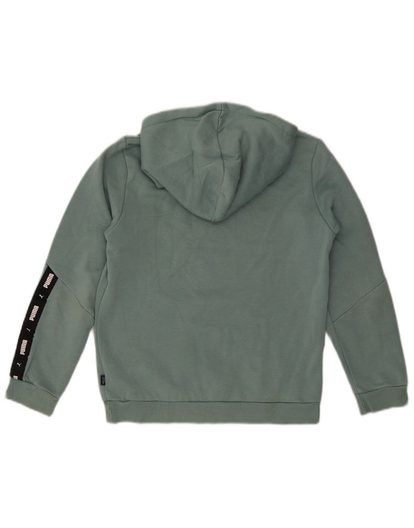 Puma - Jersey con capucha para niña (11-12 años, algodón color block), color azul