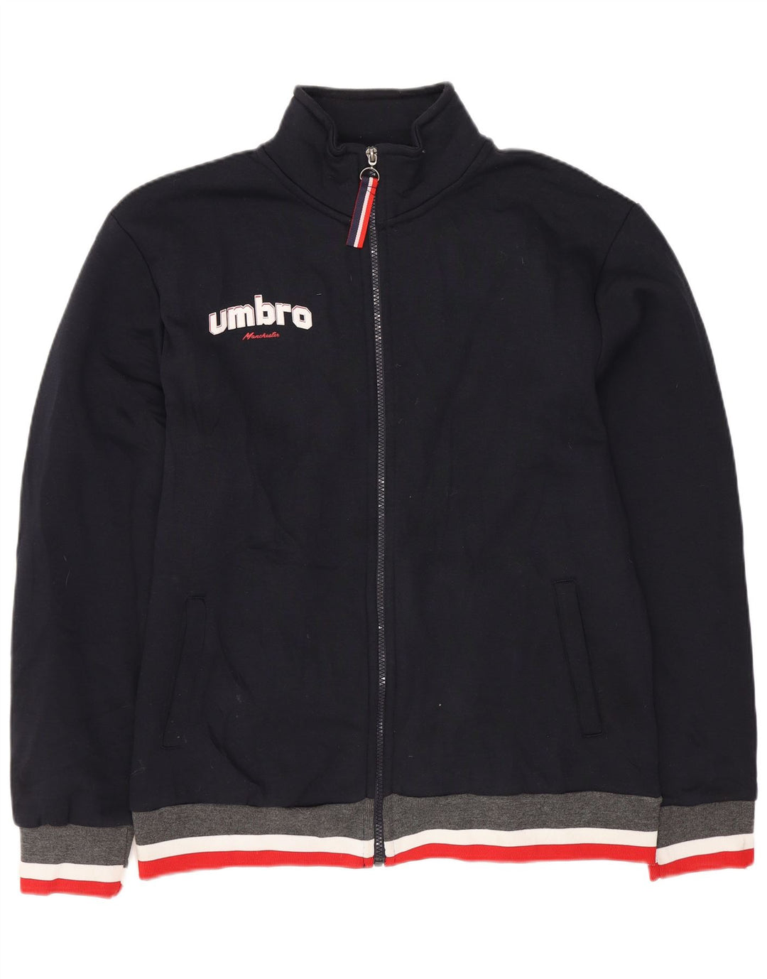 UMBRO Chaqueta superior de chándal con gráfico para hombre XL Poliéster color block azul marino