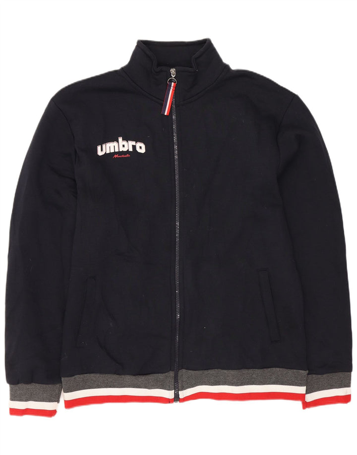 UMBRO Chaqueta superior de chándal con gráfico para hombre XL Poliéster color block azul marino