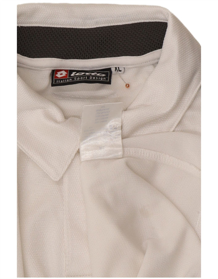 LOTTO Polo Hombre XL Blanco Colorblock Poliéster