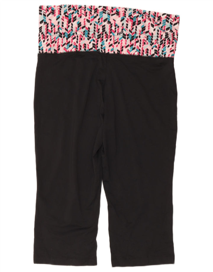 Fila Leggings Capri para mujer UK 46 Poliéster geométrico negro grande