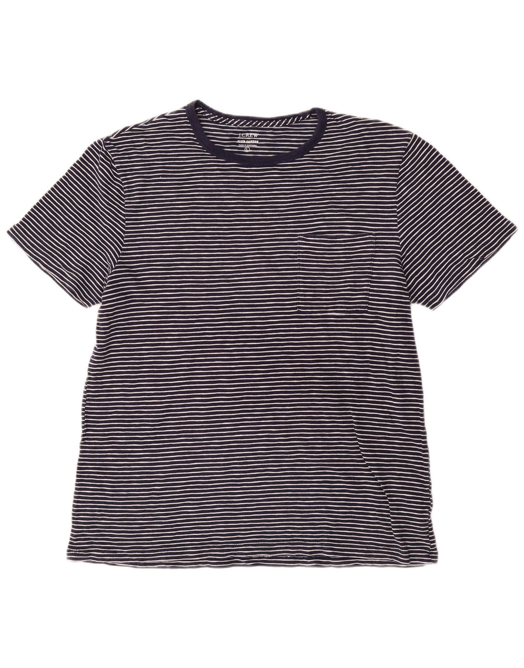 J. CREW Camiseta para mujer Top UK 46 Grande Algodón a rayas azul marino