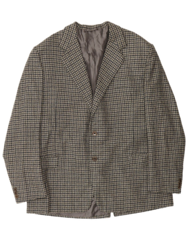 Ermenegildo Zegna Chaqueta tipo blazer de 2 botones para hombre UK 40 Gris medio Pata de gallo