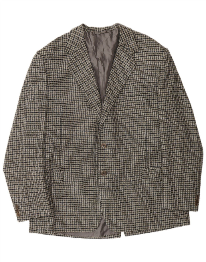 Ermenegildo Zegna Chaqueta tipo blazer de 2 botones para hombre UK 40 Gris medio Pata de gallo