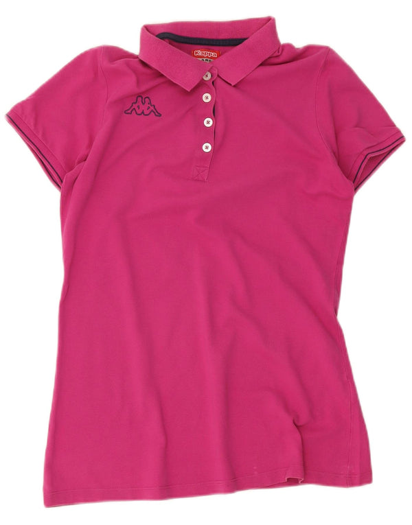 Kappa Polo gráfico para mujer UK 44 Grande Algodón rosa