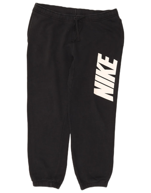 Nike - Pantalones de chándal con gráfico para hombre, talla grande, algodón negro