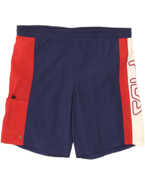 Fila Bañador gráfico para hombre IT 52/54 Large Azul marino Colorblock
