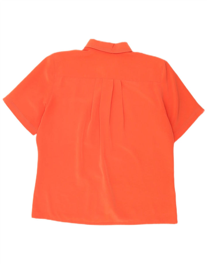 Linea Donna Blusa camisera extragrande de manga corta para mujer IT 44 Naranja medio