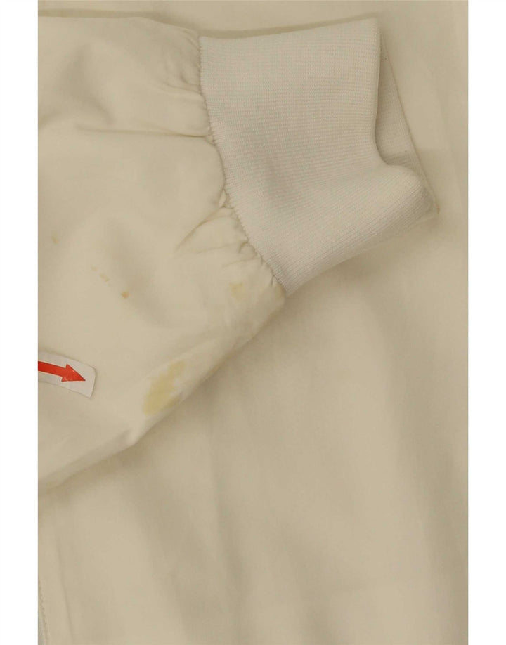 Reebok - Chaqueta de chándal para hombre, talla pequeña, color blanco, poliéster