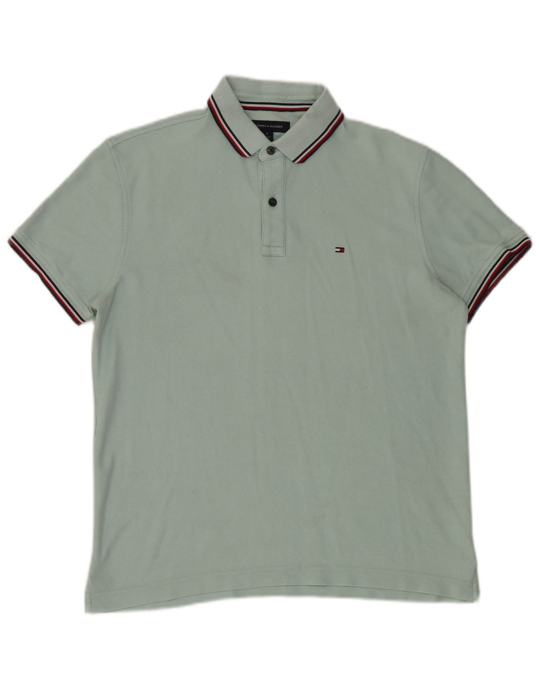 Tommy Hilfiger Polo Regular Fit De Algodón Turquesa Medio Hombre