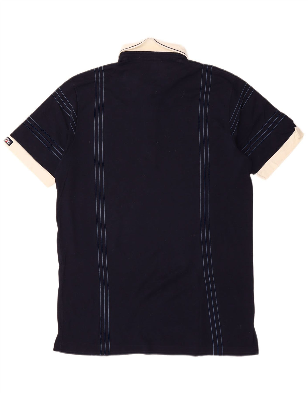 Cagi - Polo para hombre, talla grande, color azul marino a rayas