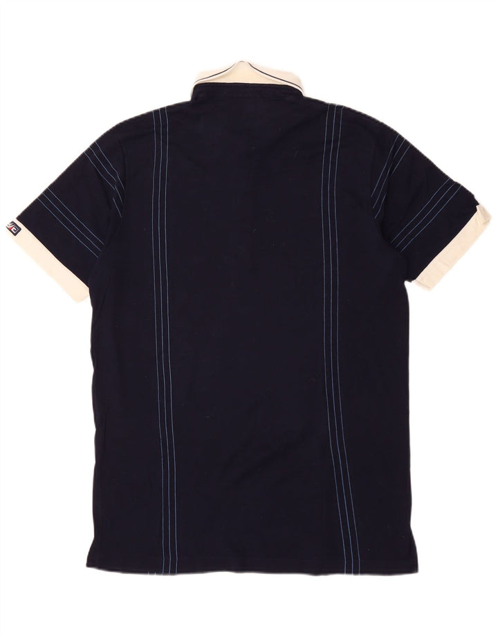Cagi - Polo para hombre, talla grande, color azul marino a rayas