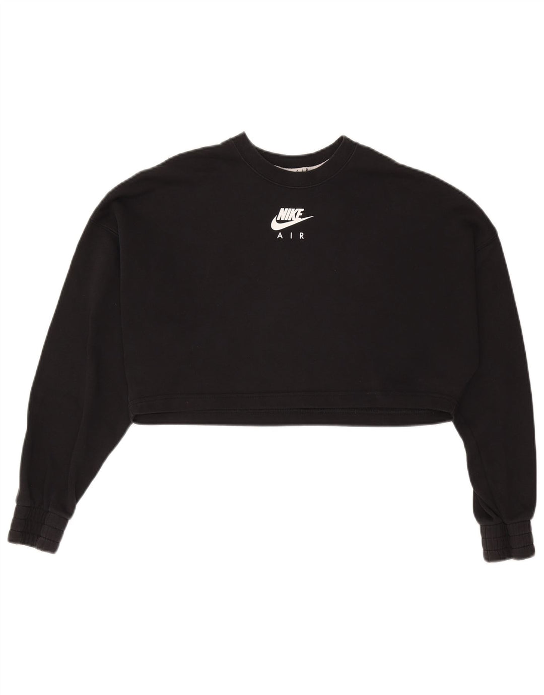 NIKE - Sudadera corta extragrande para mujer, talla 40, talla M, color negro