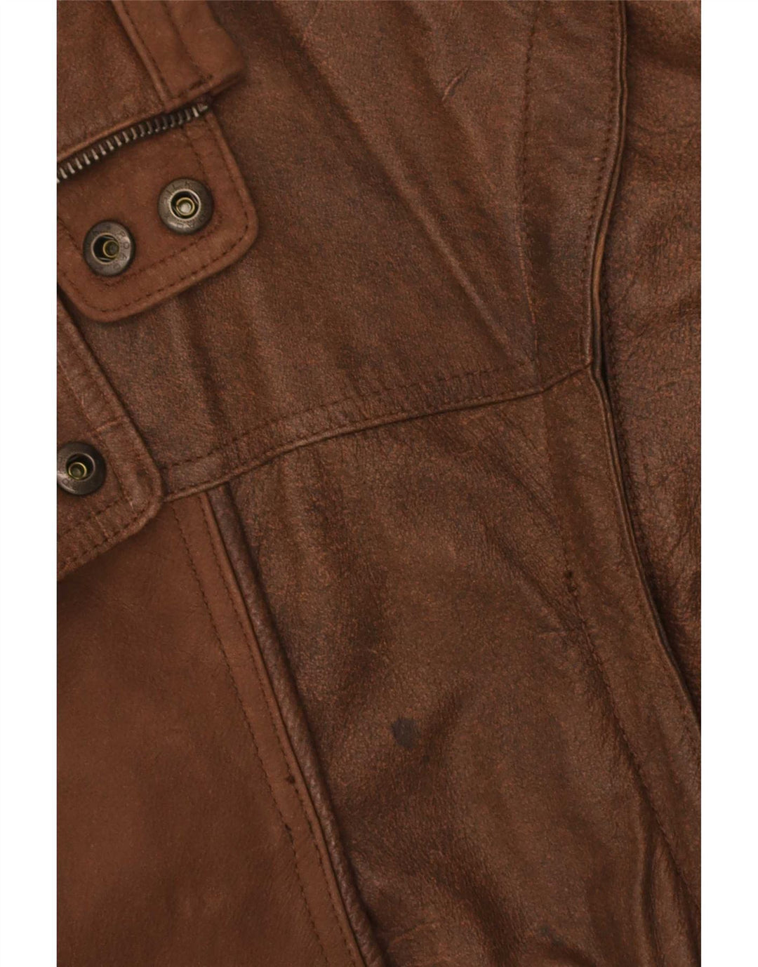 Trapper Chaqueta de cuero para hombre UK 42 XL Marrón