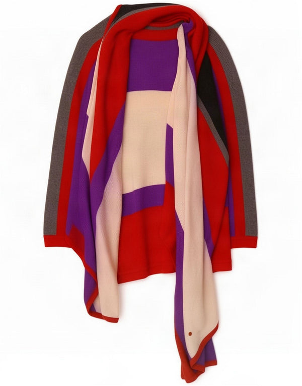 Gianfranco Ferre Cárdigan asimétrico para mujer IT 38 XS Multicolor