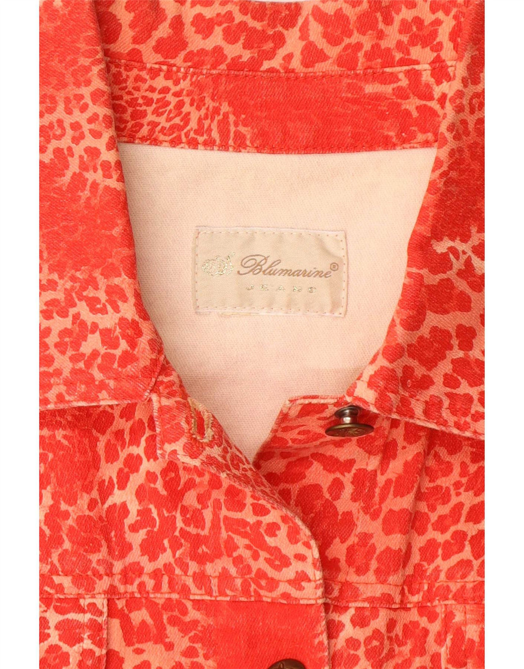 Chaqueta Vaquera Mujer Blumarine IT 40 Small Rojo Estampado Animal