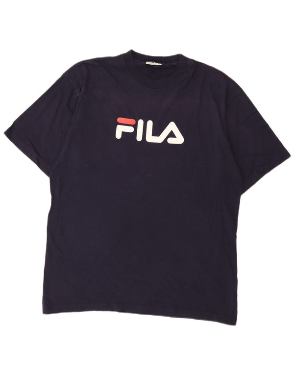Fila Camiseta gráfica para hombre Top XL Algodón azul marino