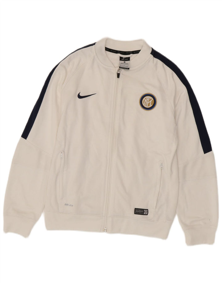 Nike Boys Inter Milan Chándal Top Chaqueta 12-13 años Grande Blanco