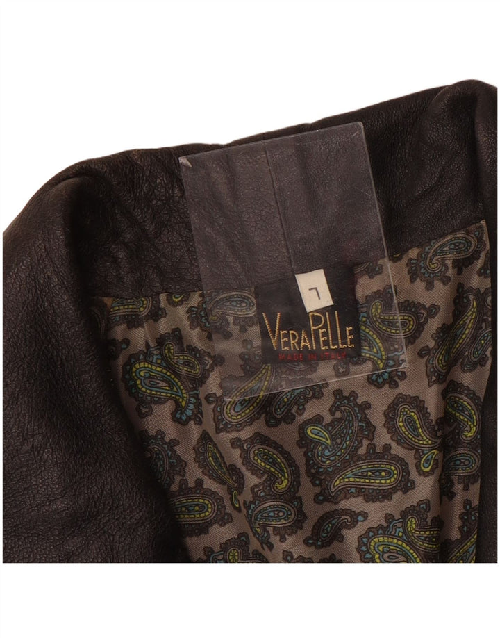 Vintage chaqueta de cuero para hombre Reino Unido 40 cuero marrón grande
