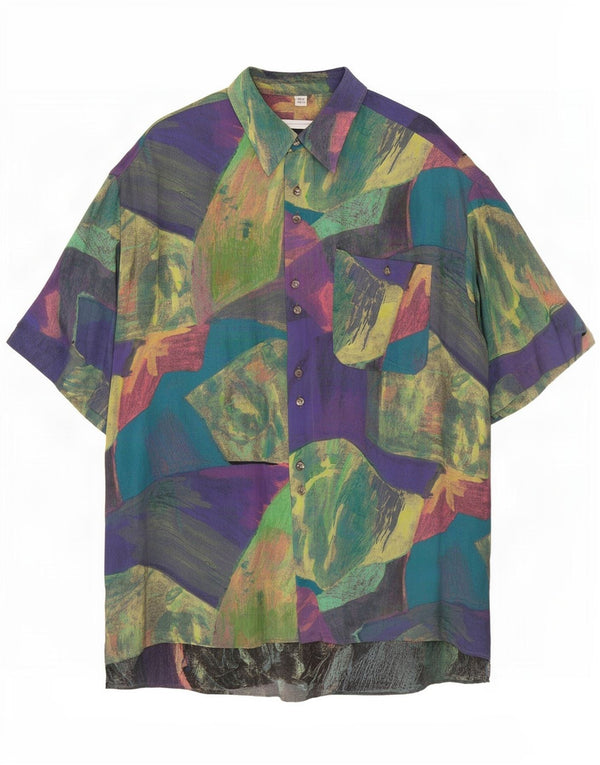 Camisa de manga corta para hombre Jupiter Talla 40 Mediana Bloque de color multicolor