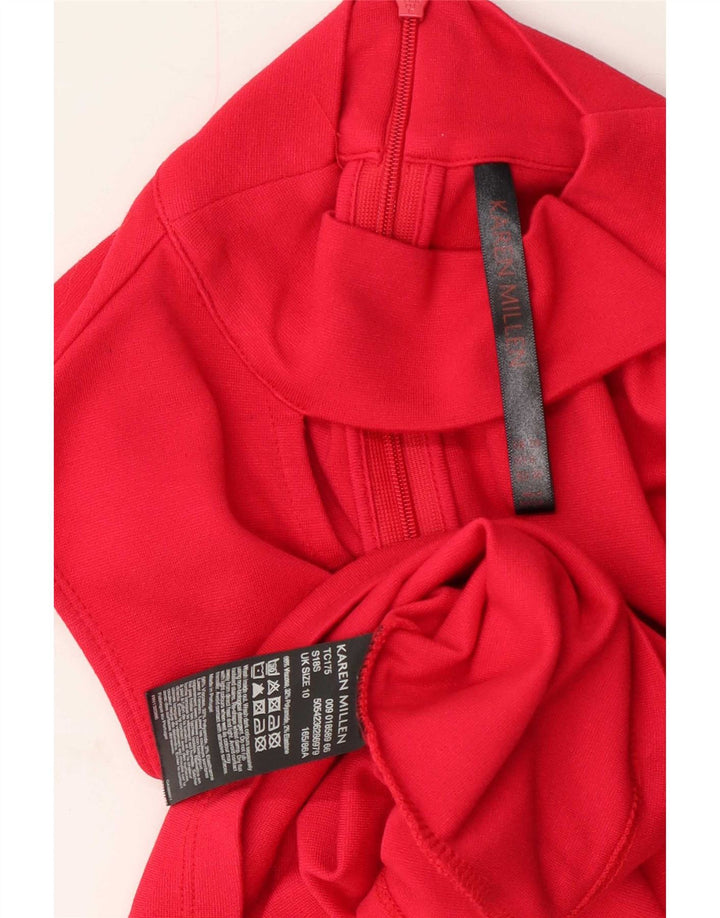 Karen Millen Blusa para Mujer Top UK 10 Small Viscosa Roja