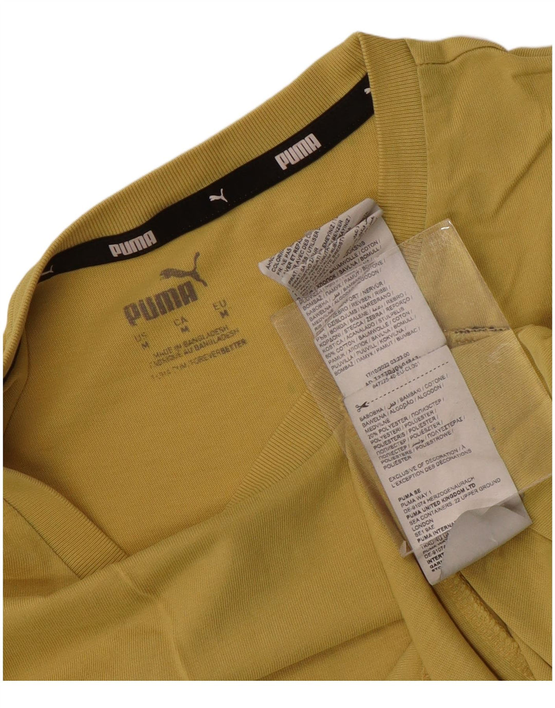 Camiseta Puma Hombre Top Medium Amarillo Algodón