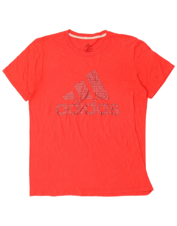 Adidas Mens Climalite Graphic Camiseta Top Grande Poliéster Rojo