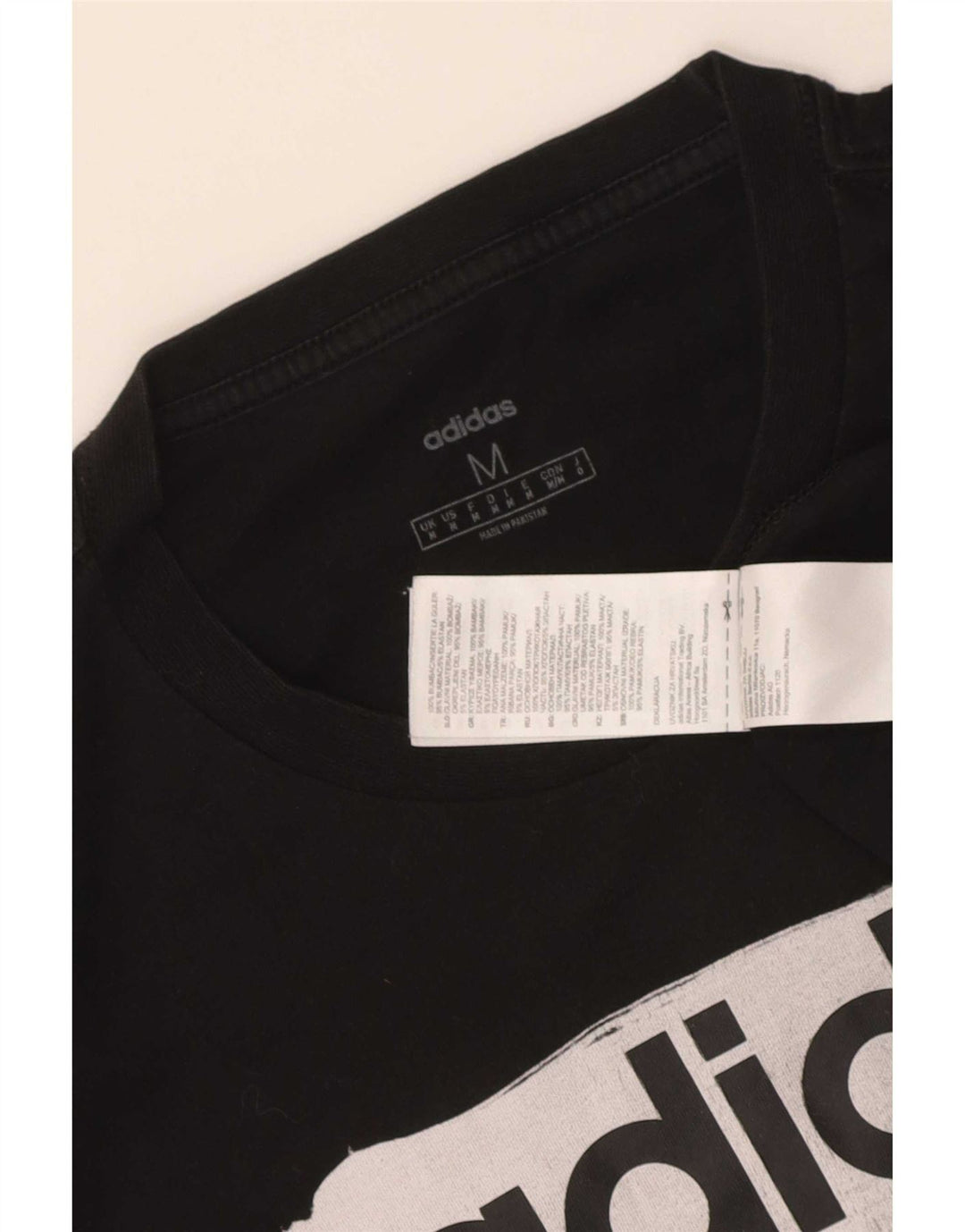 Adidas - Camiseta gráfica para hombre, talla mediana, algodón negro