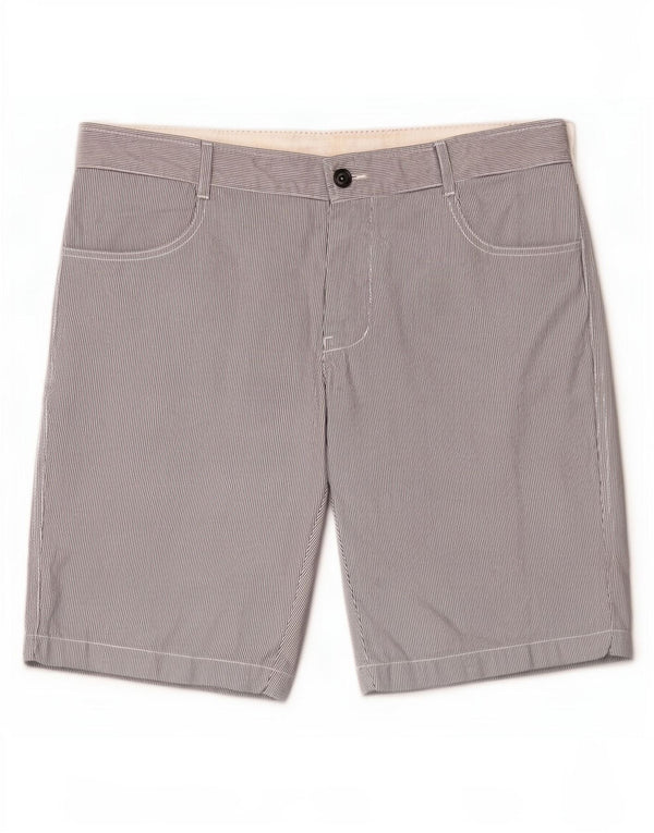 Pantalones Cortos Informales Benetton Hombre IT 48 Medium W38 Azul Rayas