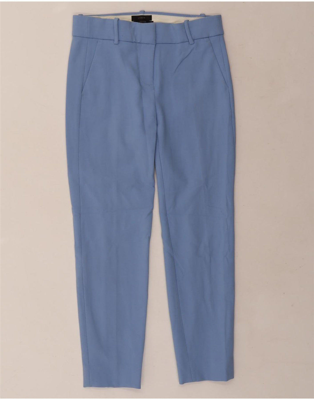 J. CREW Cameron Slim Chino Pantalones para mujer US 2 XS W25 L25 Poliéster azul