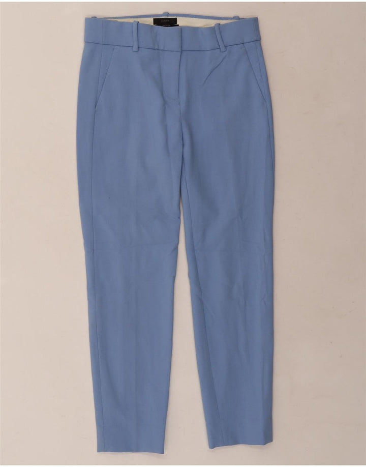 J. CREW Cameron Slim Chino Pantalones para mujer US 2 XS W25 L25 Poliéster azul