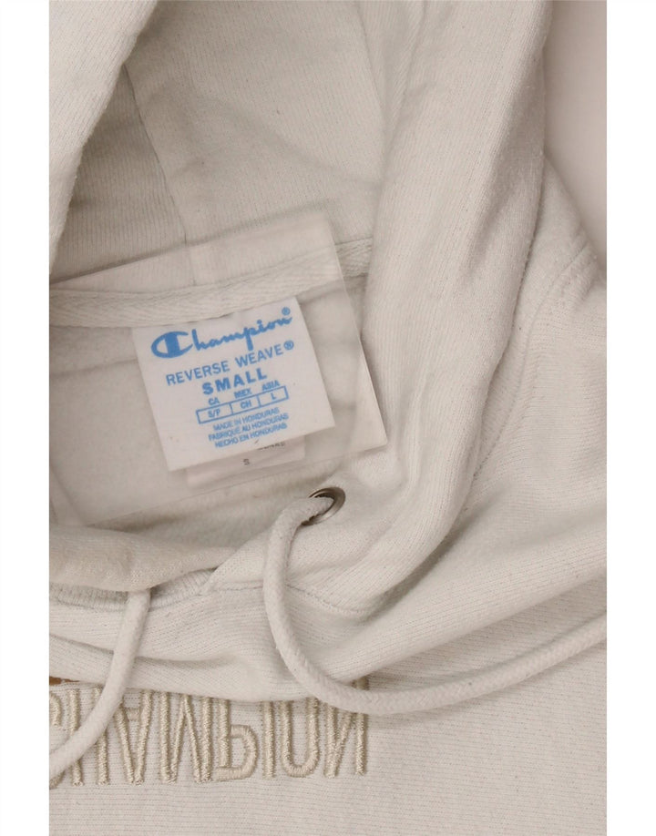 CHAMPION Jersey con capucha extragrande de tejido inverso para mujer UK 10 Small White