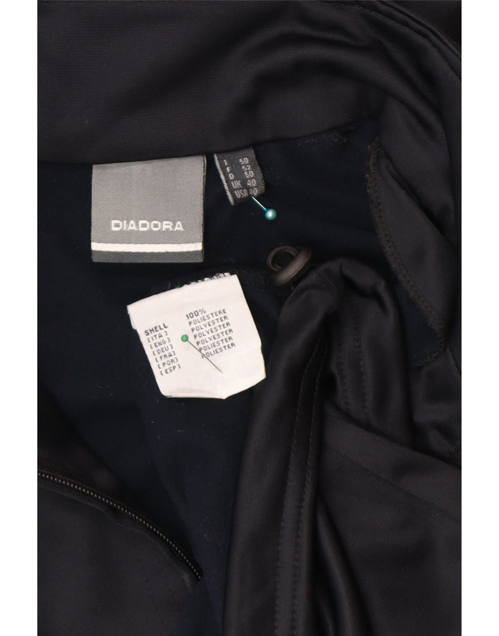 Diadora Chaqueta de chándal para hombre UK 40 Mediana Negro Poliéster