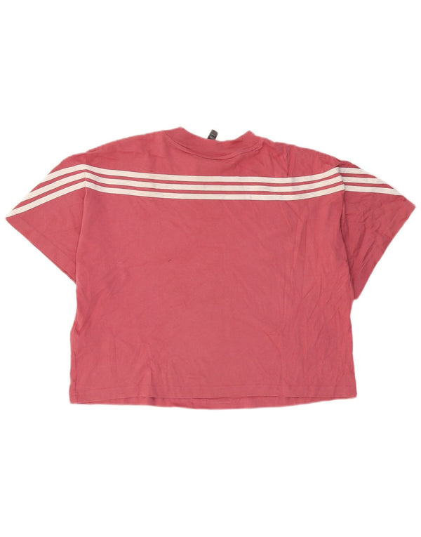 ADIDAS Camiseta corta extragrande para mujer UK 40/40 Grande Algodón rosa