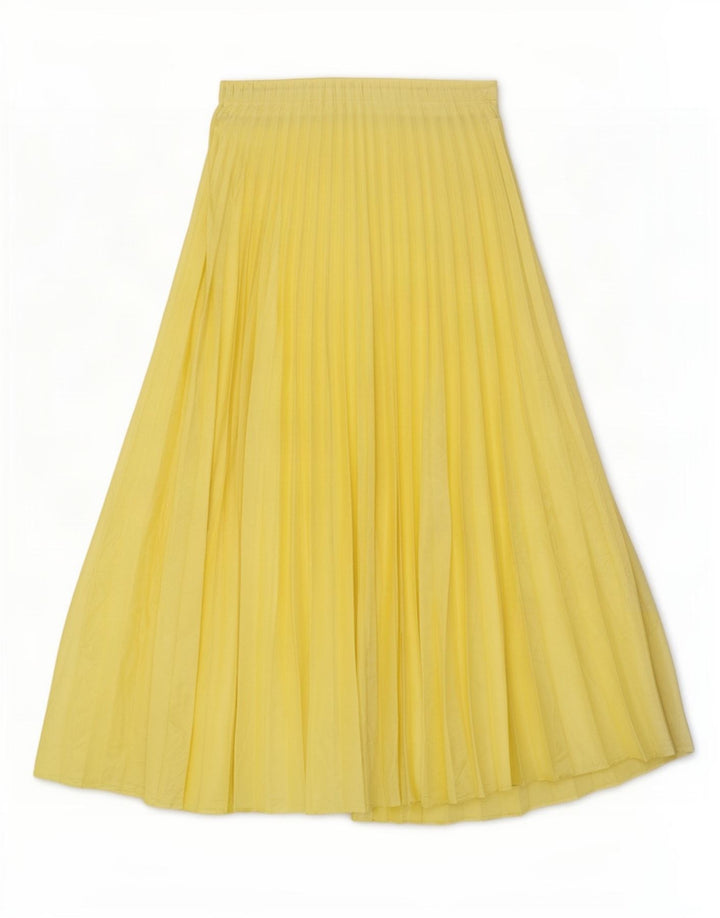 Zara Mujer Falda Plisada Pequeña W31 Amarillo