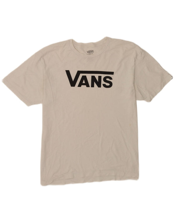 Vans Camiseta con gráfico de ajuste clásico para hombre Top grande de algodón blanco