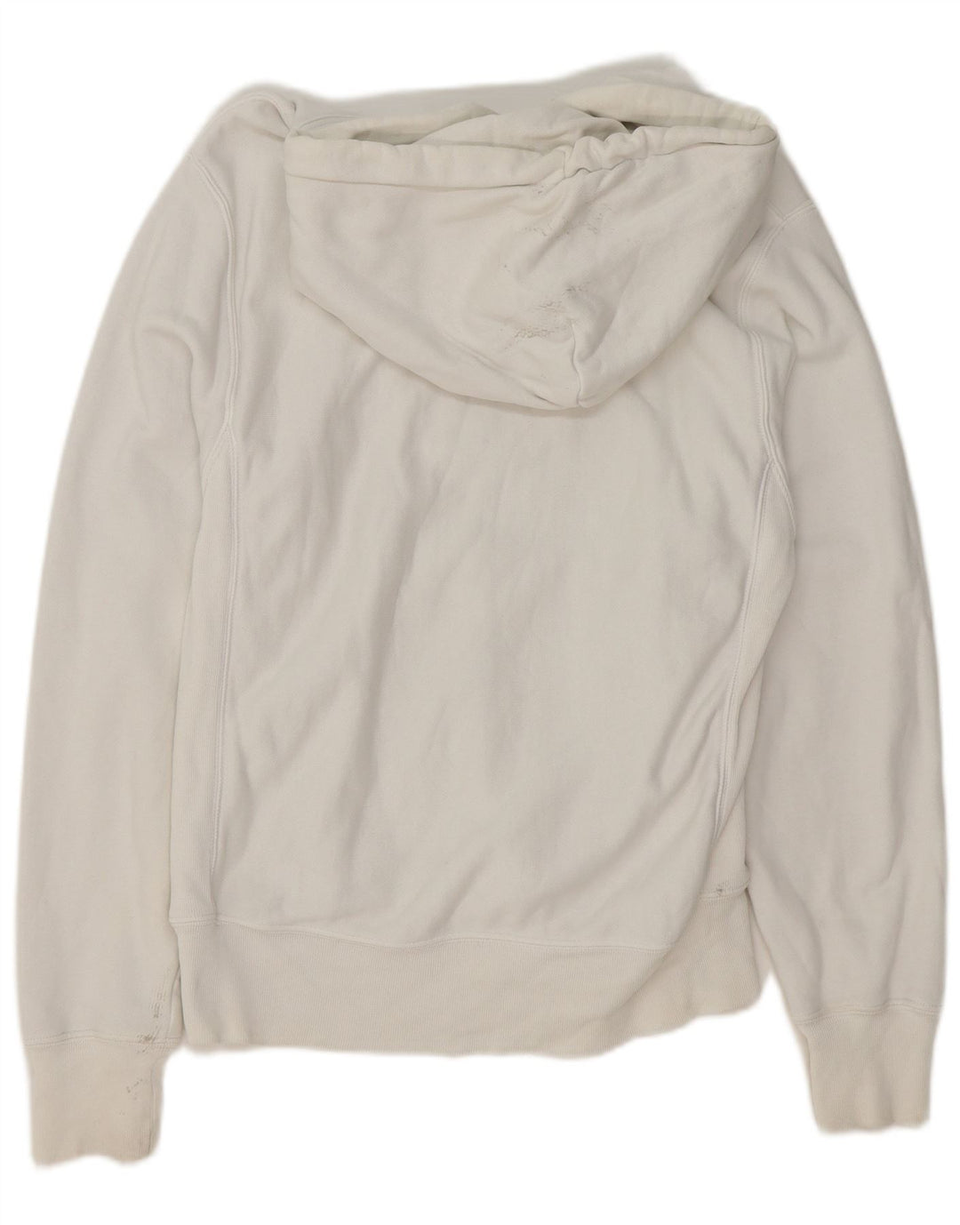 CHAMPION Mens Reverse Weave Hoodie Jumper Small Off White Cotton