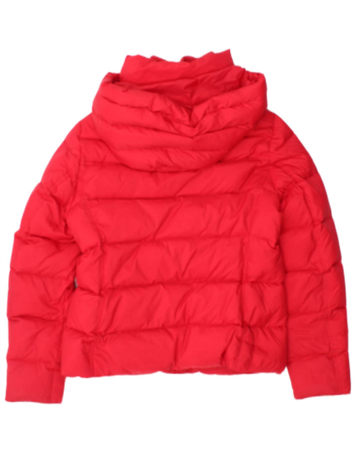Tommy Hilfiger Chaqueta acolchada con capucha para mujer Reino Unido 14 Algodón rojo mediano