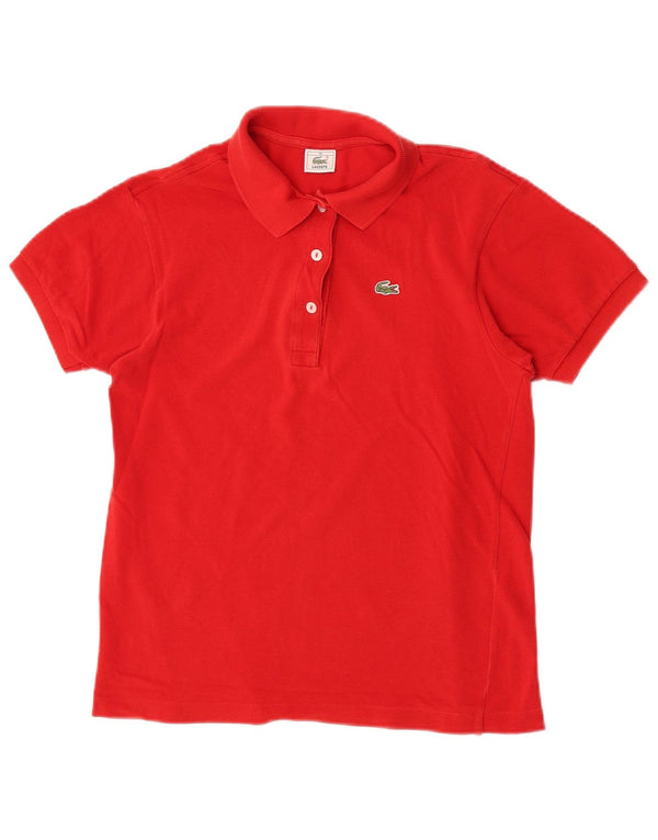 Polo Lacoste Mujer Talla 38 Mediano Rojo Algodón