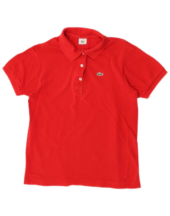 Polo Lacoste Mujer Talla 38 Mediano Rojo Algodón