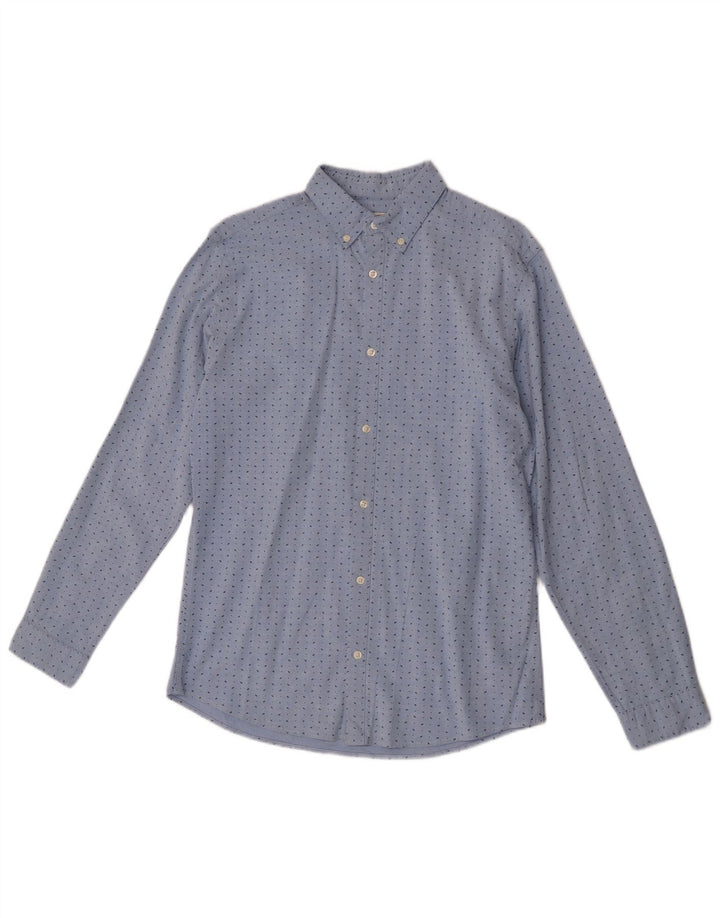 Camisa Jack & Jones Hombre Slim Fit De Algodón Con Motivos Azul Medio