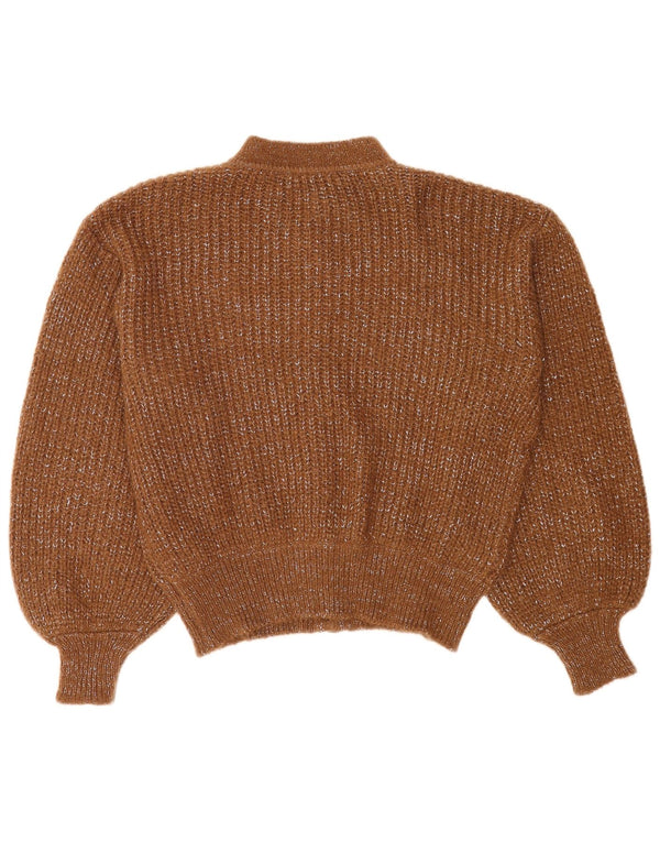 Neri Cárdigan para Mujer IT 46 Large Brown Floral Mohair